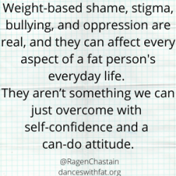 Weight-based shame, stigma, bullying, and oppression